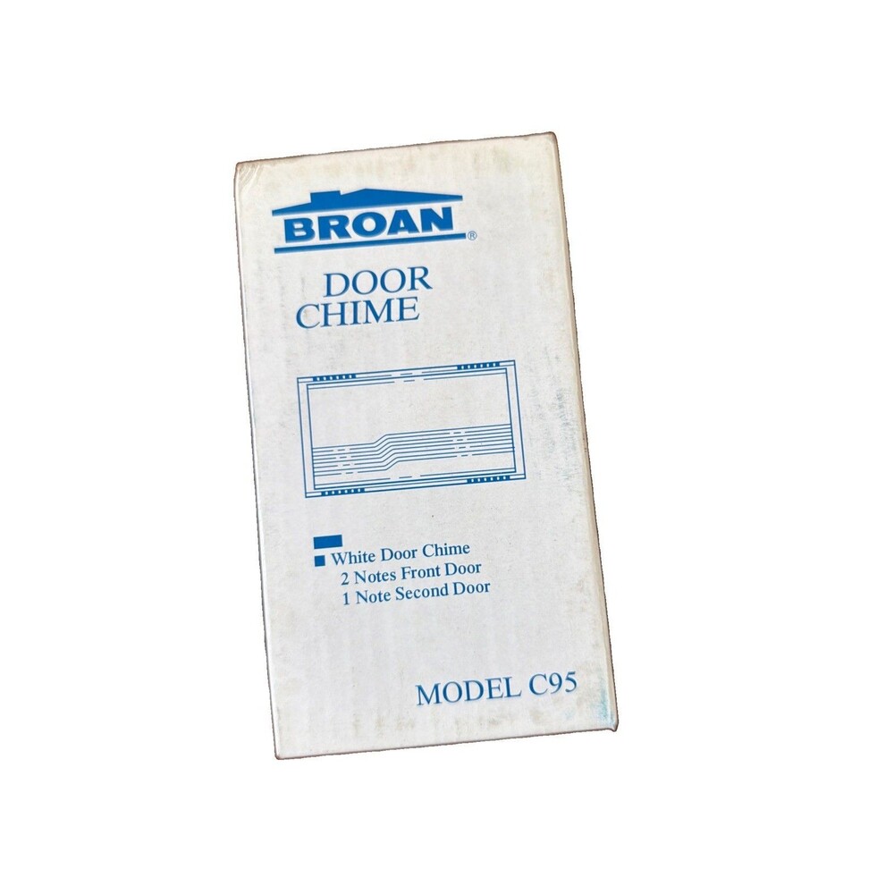 Broan C95 White Wired Door Chime 2-Note Front 1-Note Second Door NOS